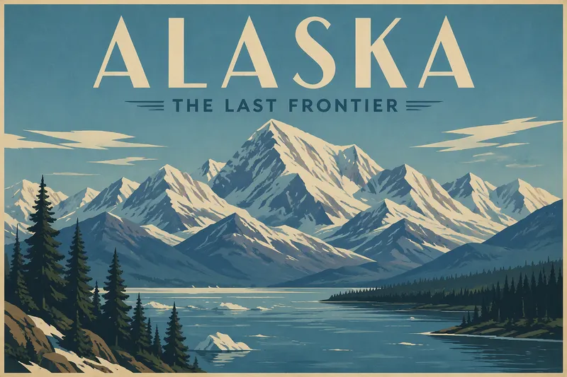 Lumihuippuiset vuoret Alaskan talvimaisemassa Lumihuippuiset vuoret Alaskan talvimaisemassa