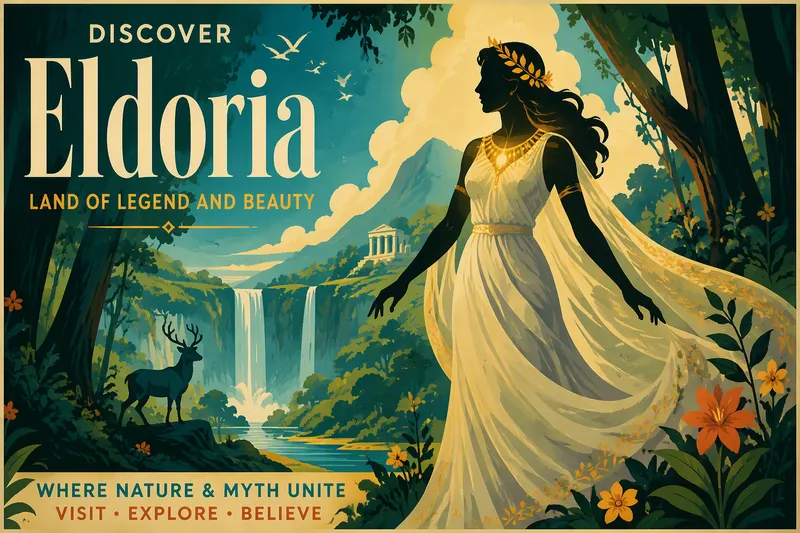 Viikinkijumalatar Freyja lumoavassa metsämaisemassa