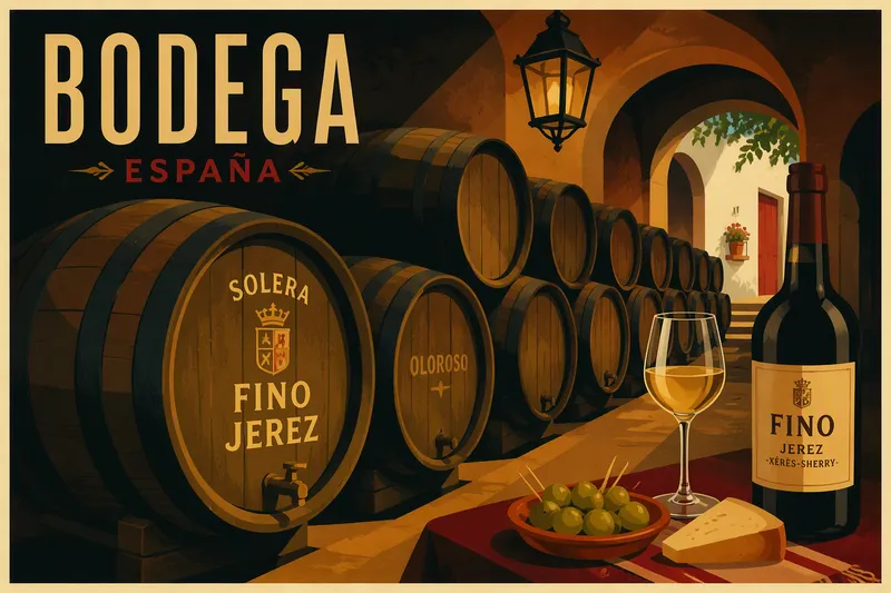 Viinitynnyreitä rivissä perinteisessä espanjalaisessa viinikellarissa